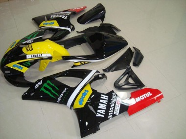 Carenados Moto Yamaha YZF R1 2000-2001 - Negro Brillante Amarillo Blanco Rojo Monstruo Motul Baratos