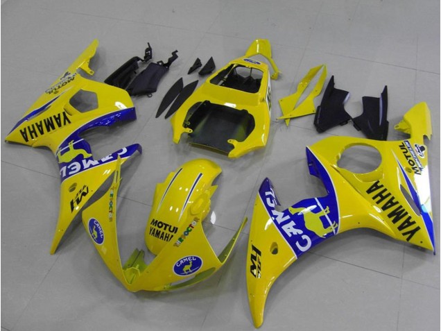 Carenados Moto Yamaha YZF R6 2003-2004 - Amarillo Azul Camello Baratos