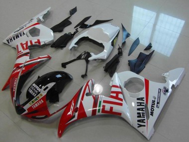 Carenados Moto Yamaha YZF R6 2003-2004 - Blanco Rojo Fiat Michelin Motul Baratos