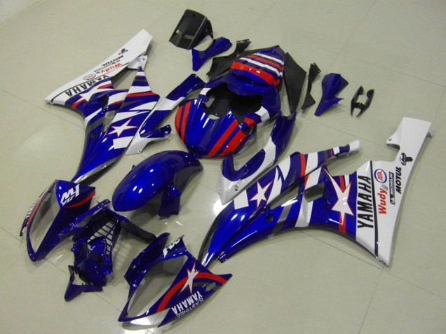 Carenados Moto Yamaha YZF R6 2006-2007 - Blanco Azul Rojo Motul Michelin Baratos