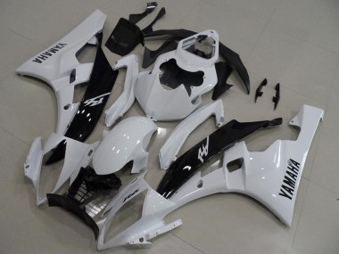 Carenados Moto Yamaha YZF R6 2006-2007 - Blanco Negro Brillante Baratos