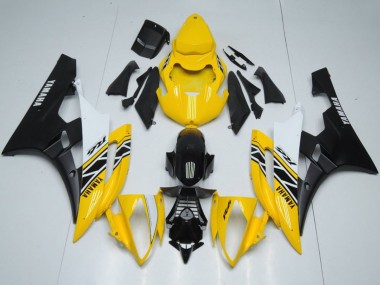 Carenados Moto Yamaha YZF R6 2006-2007 - Amarillo Blanco Negro OEM Estilo Baratos