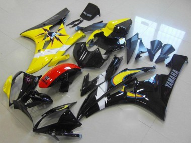 Carenados Moto Yamaha YZF R6 2006-2007 - Amarillo Blanco Rojo Negro Brillante Baratos