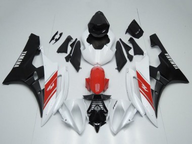 Carenado Moto Yamaha YZF R6 2006-2007 - Blanco Rojo Negro Mate Baratos
