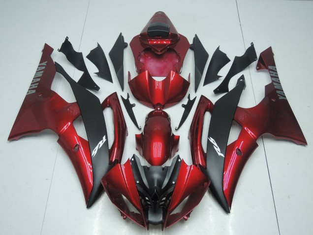 Carenado Moto Yamaha YZF R6 2008-2016 - Rojo Negro Mate Baratos