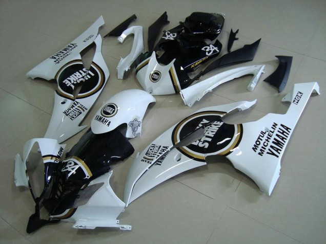 Carenados Moto Yamaha YZF R6 2008-2016 - Blanco Negro Brillante Lucky Strike Motul Michelin 34 Baratos