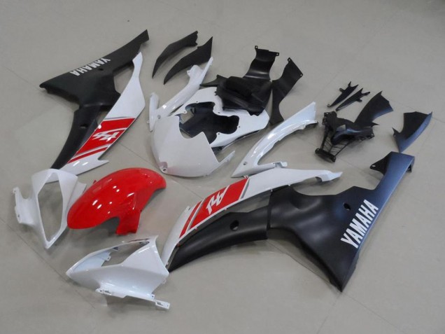 Kits Carenado Moto Yamaha YZF R6 2008-2016 - Blanco Rojo Negro Mate Baratos