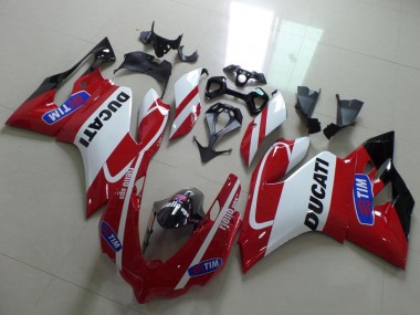 Carenados Moto Ducati 1199 2011-2014 - Blanco Rojo Tim Baratos