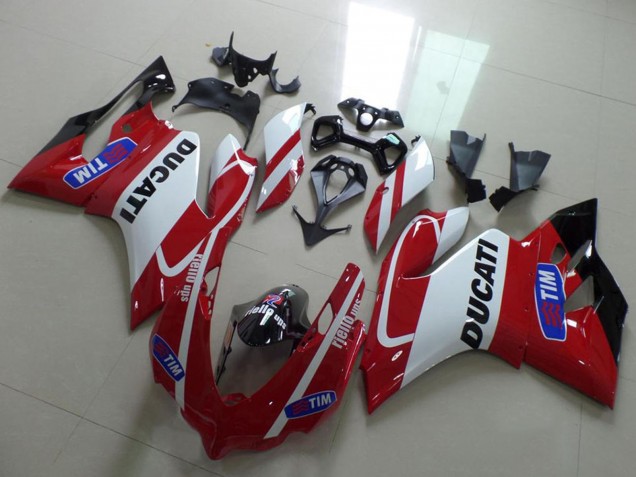 Carenados Moto Ducati 1199 2011-2014 - Blanco Rojo Tim Baratos