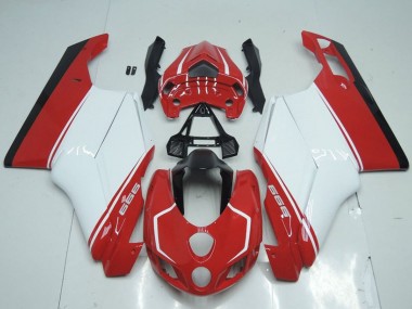 Carenados Moto Ducati 999 2005-2006 - Blanco Rojo Negro Brillante Baratos