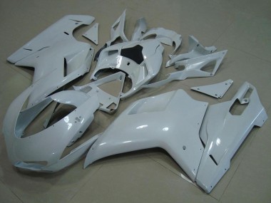 Carenados Moto Ducati 848 1098 1198 2007-2014 - Blanco Brillante Baratos