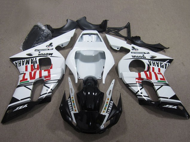 Carenados Moto Yamaha YZF R6 1998-2002 - Blanco Negro Brillante Fiat Motul Michelin Baratos