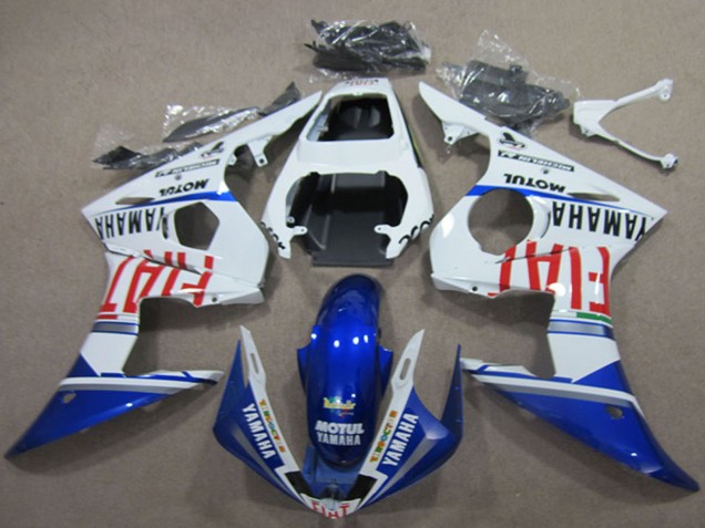 Carenados Moto Yamaha YZF R6 2003-2004 - Blanco Azul Rojo Fiat Motul Baratos