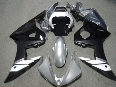 Carenados Moto Yamaha YZF R6 2003-2004 - Blanco Plata Negro Brillante Negro Mate Baratos