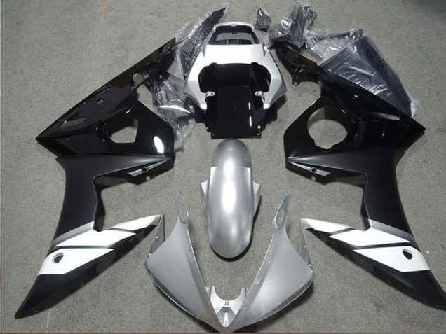 Carenados Moto Yamaha YZF R6 2003-2004 - Blanco Plata Negro Brillante Negro Mate Baratos