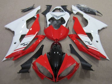 Kits Carenados Moto Yamaha YZF R6 2008-2016 - Blanco Rojo Negro Brillante Baratos