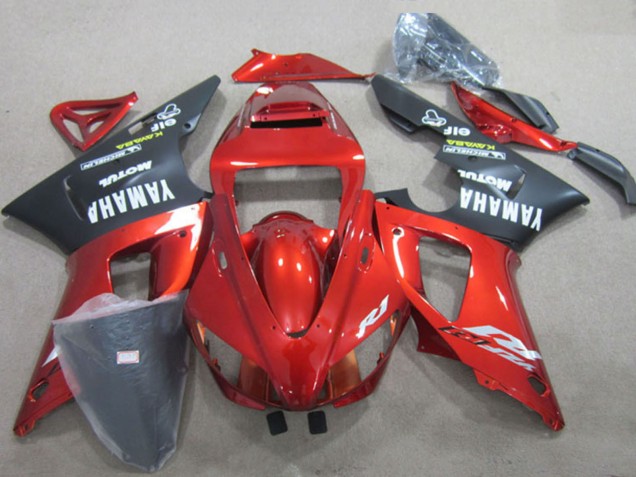 Carenados Moto Yamaha YZF R1 1998-1999 - Rojo Negro Blanco Calcomanía Baratos