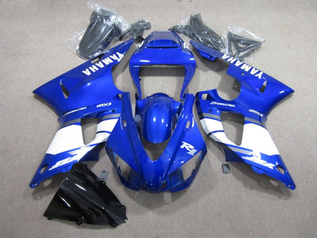 Carenados Moto Yamaha YZF R1 1998-1999 - Azul Blanco Calcomanía Baratos