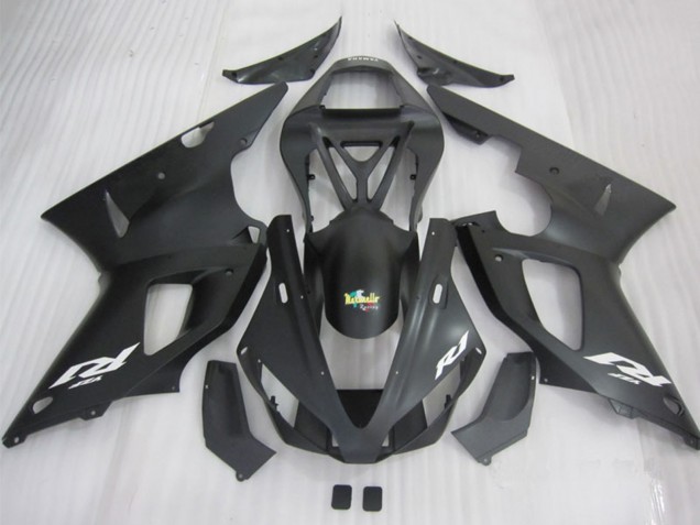 Carenados Moto Yamaha YZF R1 2000-2001 - Negro Mate Blanco Calcomanía Baratos