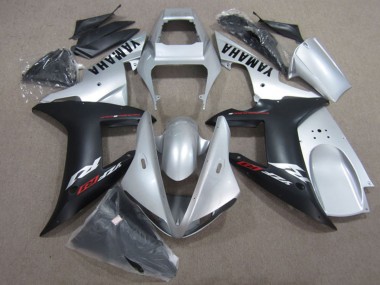 Kits Carenado Moto Yamaha YZF R1 2002-2003 - Plata Negro Mate Baratos