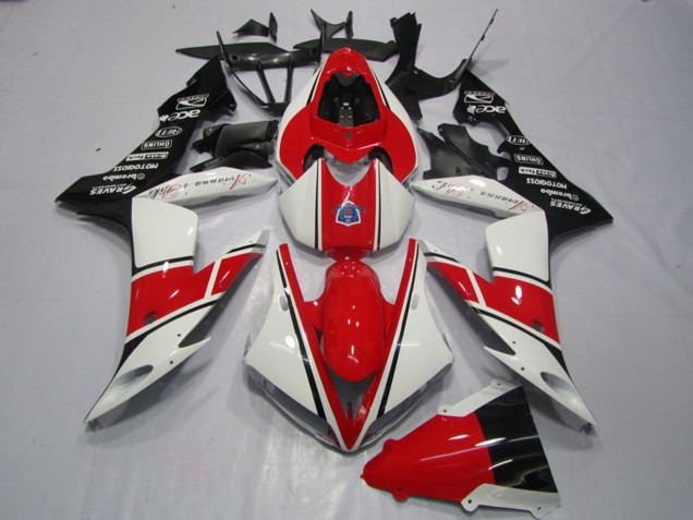 Carenado Moto Yamaha YZF R1 2004-2006 - Blanco Rojo Negro Baratos