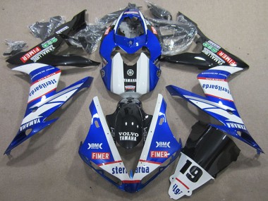 Carenados Moto Yamaha YZF R1 2004-2006 - Blanco Azul Negro Rojo Volvo Sterilgarda 19 Baratos