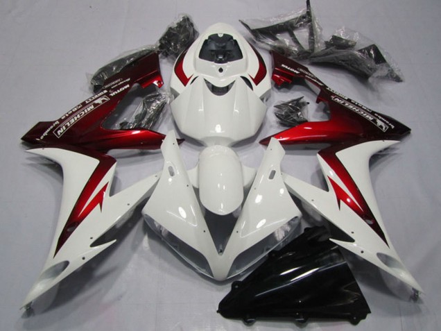 Carenados Moto Yamaha YZF R1 2004-2006 - Blanco Rojo Michelin Baratos