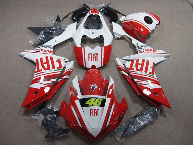 Carenados Moto Yamaha YZF R1 2007-2008 - Blanco Rojo Fiat 46 Baratos