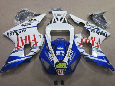 Carenados Moto Yamaha YZF R1 2009-2011 - Blanco Azul Rojo Fiat Motul Dunlop 46 Baratos