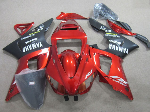 Carenado Moto Yamaha YZF R1 2009-2011 - Rojo Negro Mate Baratos