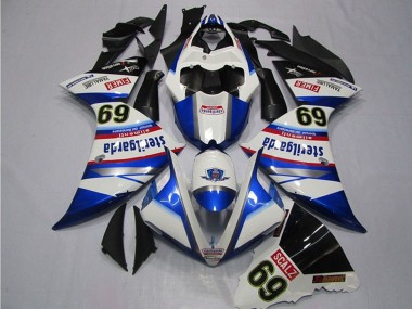 Carenados Moto Yamaha YZF R1 2009-2011 - Blanco Azul Negro Sterilgarda SCALZ 69 Baratos