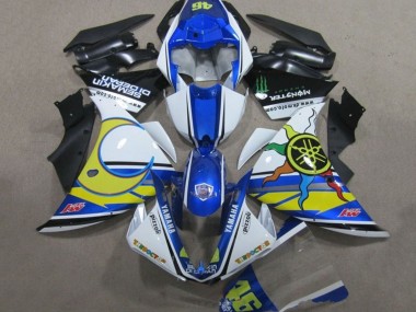 Carenados Moto Yamaha YZF R1 2009-2011 - Blanco Azul Amarillo Verde Monstruo Semakin Didepan Baratos