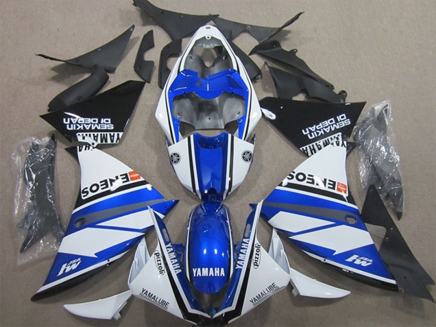 Carenados Moto Yamaha YZF R1 2009-2011 - Blanco Azul Negro ENEOS Yamalube M1 Semakin Didepan Baratos