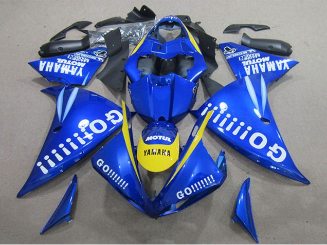 Carenados Moto Yamaha YZF R1 2009-2011 - Azul Amarillo Blanco Go Baratos