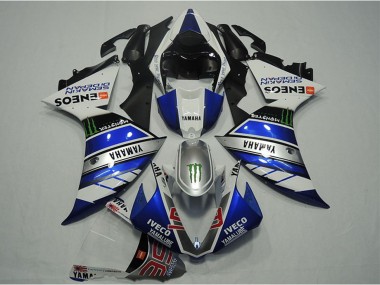Carenados Moto Yamaha YZF R1 2012-2014 - Azul Plata Blanco Negro Verde Monstruo IVECO Yamalube ENEOS Semakin Didepan Baratos