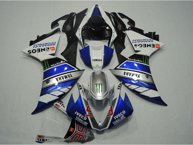 Carenados Moto Yamaha YZF R1 2012-2014 - Azul Plata Blanco Negro Verde Monstruo IVECO Yamalube ENEOS Semakin Didepan Baratos