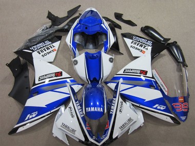 Carenados Moto Yamaha YZF R1 2012-2014 - Blanco Azul Negro Pizzoli ENEOS Yamalube Semakin Didepan Baratos