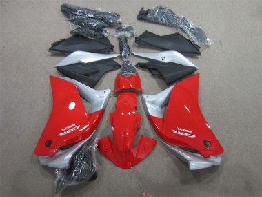 Carenados Moto Honda CBR125R 2011-2016 - Plata Rojo Negro Mate Baratos