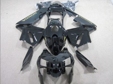 Carenados Moto Honda CBR600RR 2003-2004 - Negro Brillante Negro Mate Oro Calcomanía Baratos