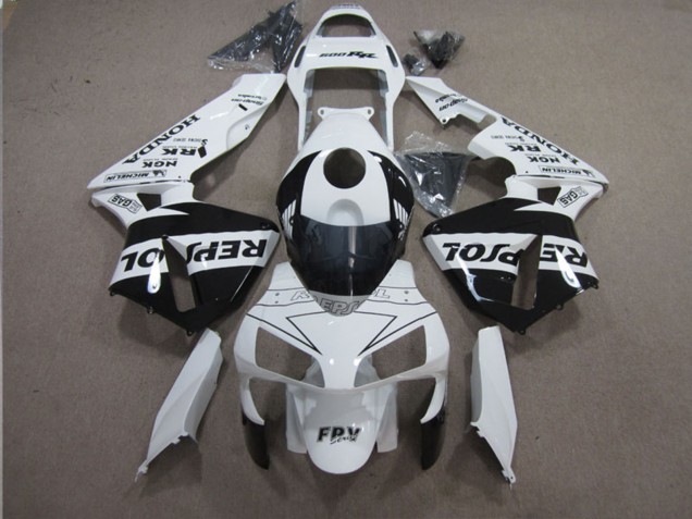 Carenados Moto Honda CBR600RR 2003-2004 - Blanco Negro Brillante Repsol Baratos
