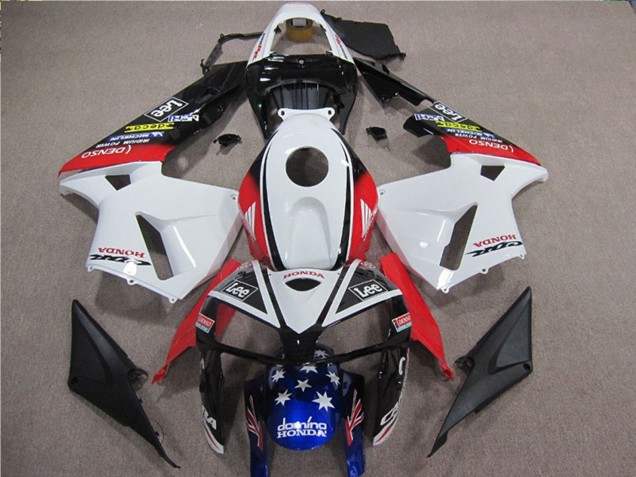 Carenados Moto Honda CBR600RR 2005-2006 - Blanco Rojo Azul Negro Estrella Lee Baratos