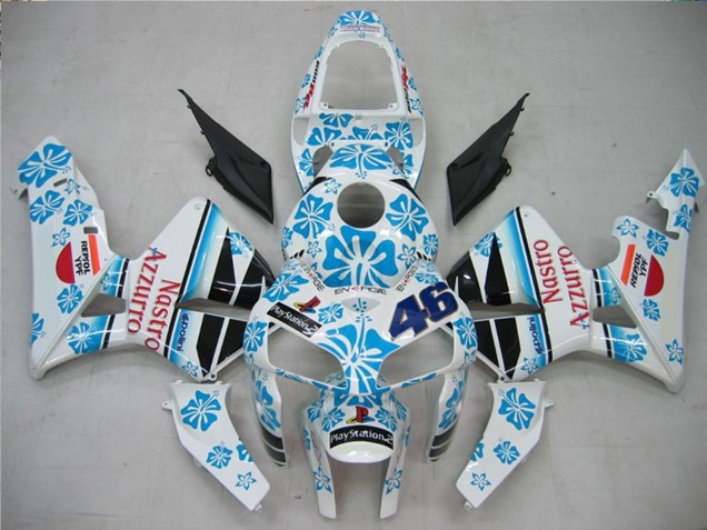 Carenados Moto Honda CBR600RR 2005-2006 - Blanco Azul Rojo Nastro Azzurro 46 Baratos