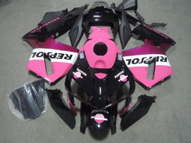 Carenados Moto Honda CBR600RR 2005-2006 - Negro Brillante Rosa Repsol Baratos
