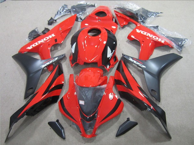 Carenados Moto Honda CBR600RR 2007-2008 - Rojo Negro Brillante Negro Mate Baratos