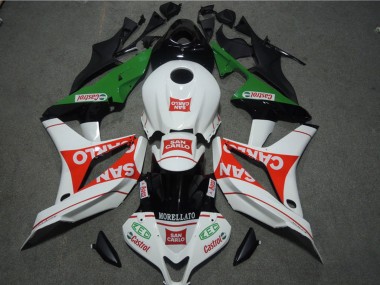 Carenados Moto Honda CBR600RR 2007-2008 - Blanco Rojo Verde San Carlo Baratos