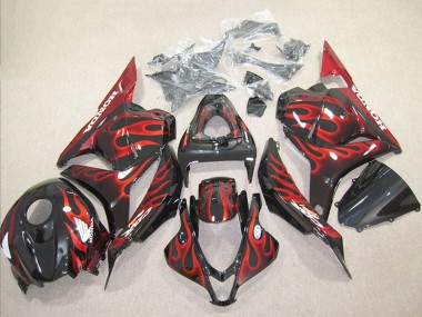 Carenado Moto Honda CBR600RR 2009-2012 - Negro Brillante Rojo Llama Baratos