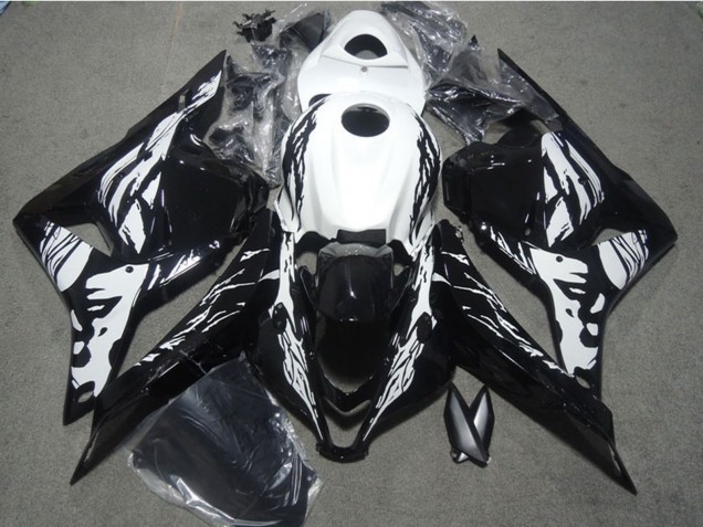 Carenado Moto Honda CBR600RR 2009-2012 - Blanco Negro Brillante Baratos
