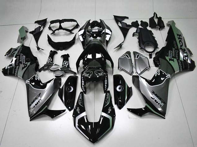 Carenados Moto Honda CBR1000RR 2017-2023 - Plata Negro Brillante HRC Baratos