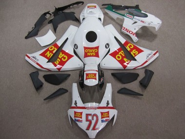 Carenados Moto Honda CBR1000RR 2008-2011 - Blanco Rojo Amarillo San Carlo 52 Baratos