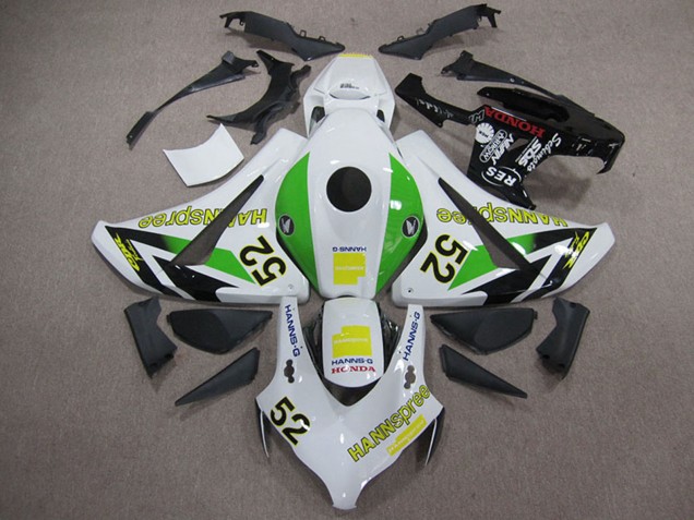 Carenados Moto Honda CBR1000RR 2008-2011 - Blanco Verde Amarillo Negro Brillante Hannspree 52 Baratos